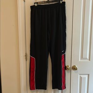 Nike Black and Red Athletic Pants